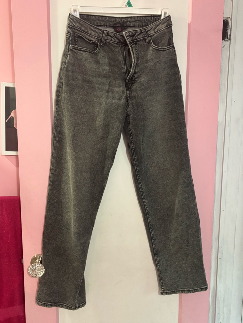 Classic womens Gray Straight-Leg Jeans